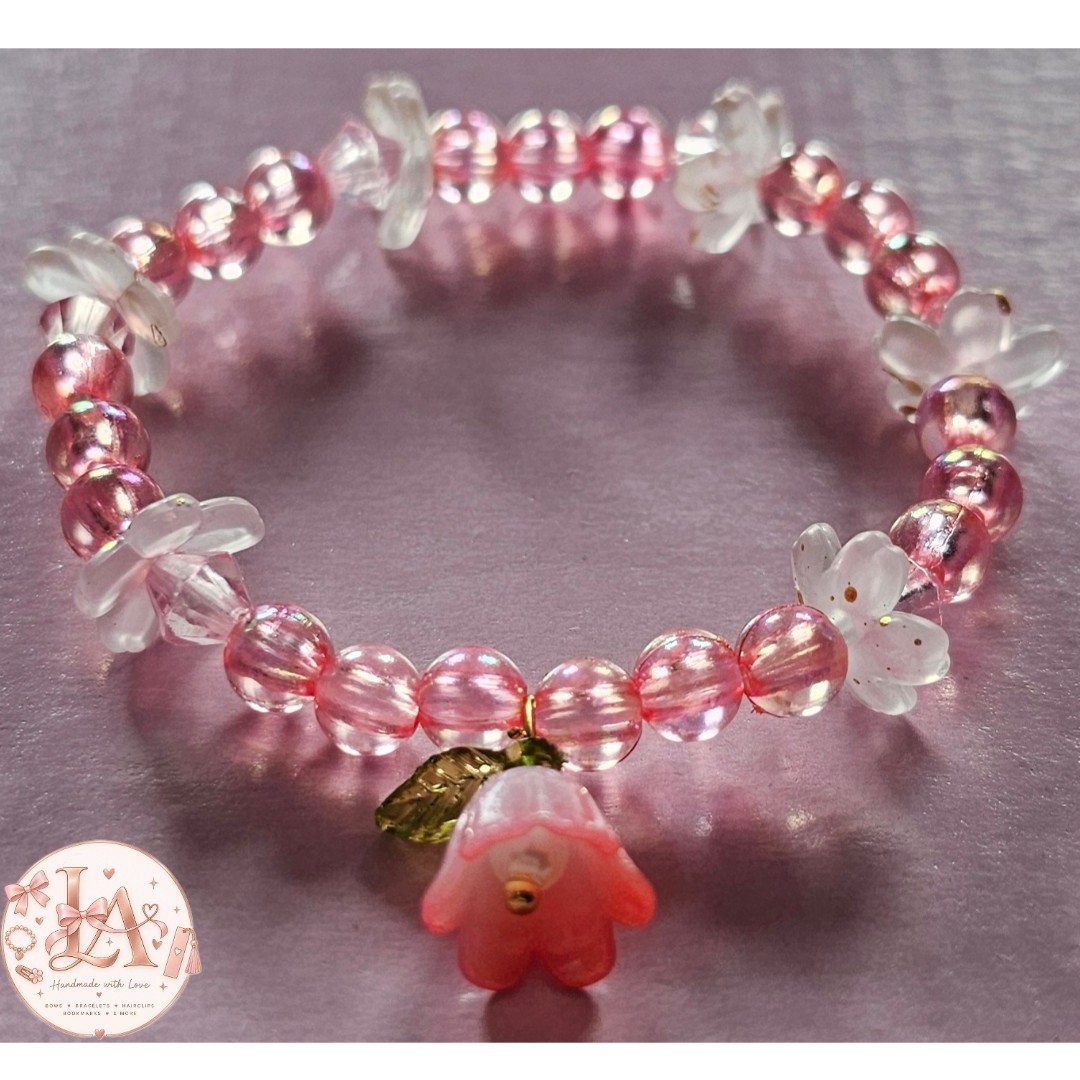 Rosy Fairy Garden handmade bracelet