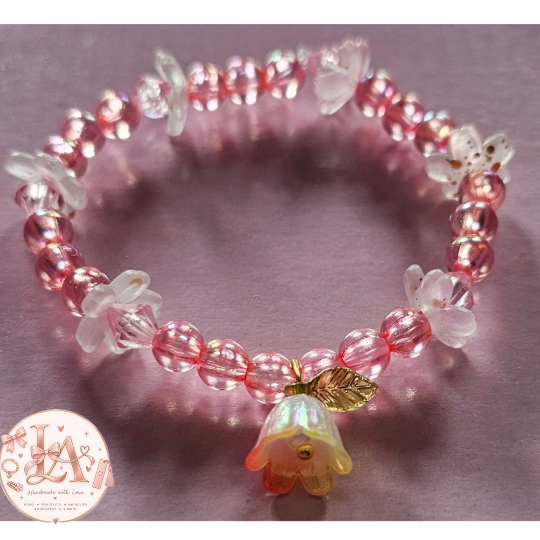 Rainbow Blossom Magic handmade bracelet