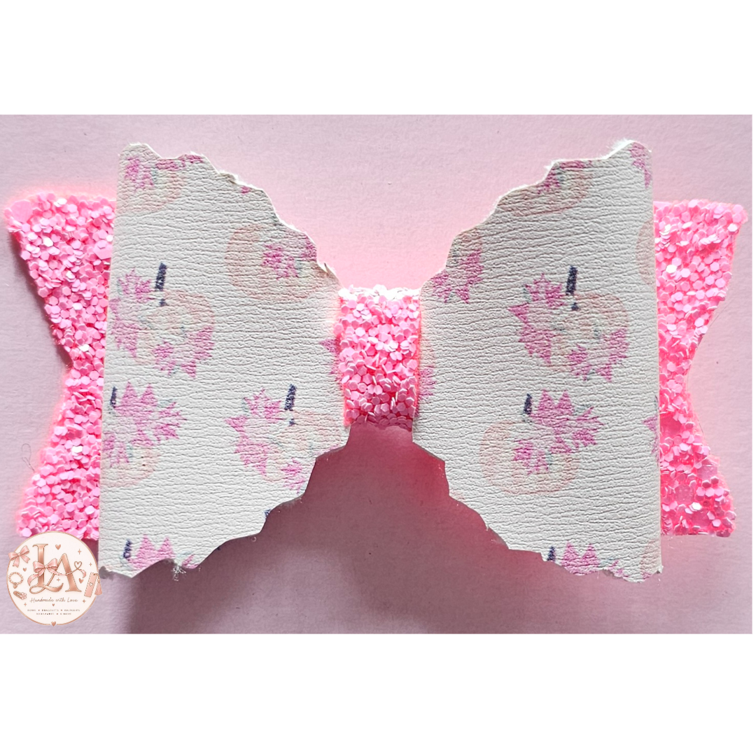 Pink Glitter-Backed Bow